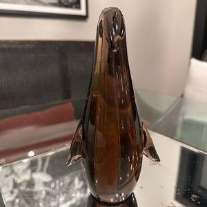 Crystal penguin brown decor